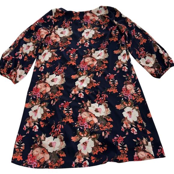 Lulus‎ Dress Womens X Small Shifting Dears Navy Blue Floral Print Mini - Picture 5 of 12
